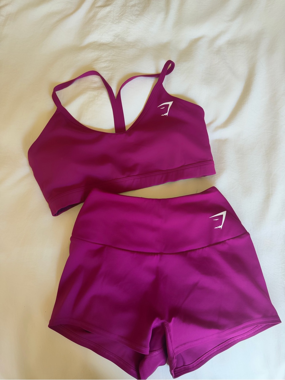 Gymshark Magenta Sports Bra & Shorts Set